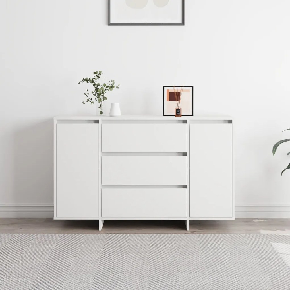 Oldalszekrény Fehér 120x41x75 cm MDF