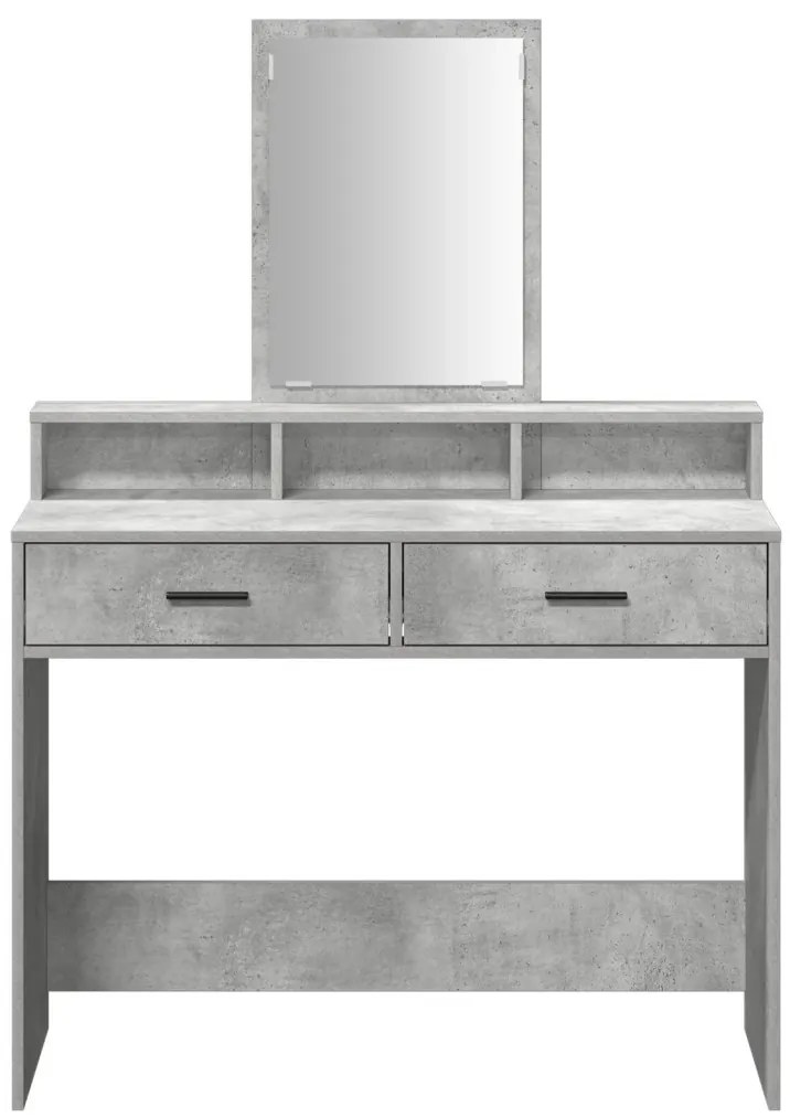 Sminkasztal Fiókokkal Beton Szürke 100x41x140 cm