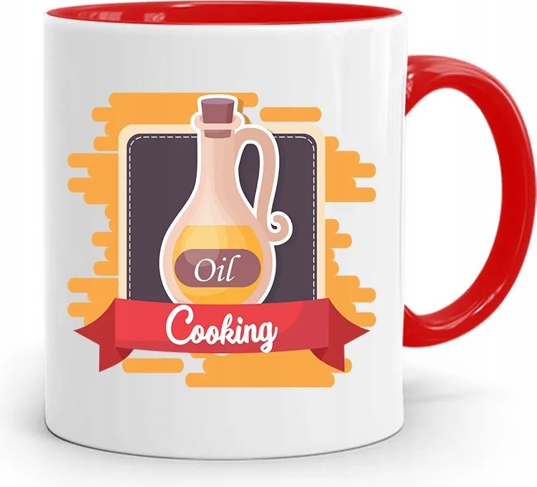 Piros Bögre Szakács Cooking nyomtatott fényképpel