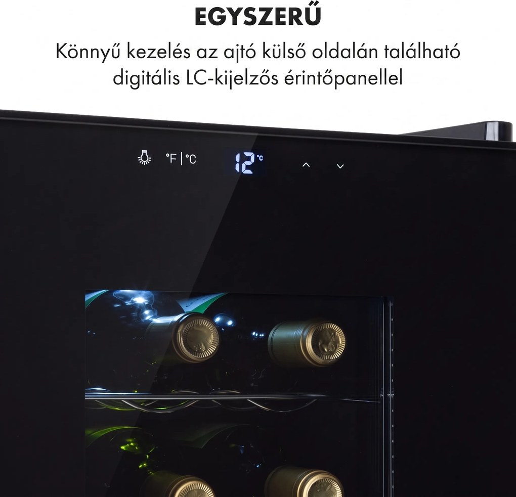 Klarstein Bellevin 18 Uno, borhűtő, 52 liter, 11 - 18 °C, 1 zóna