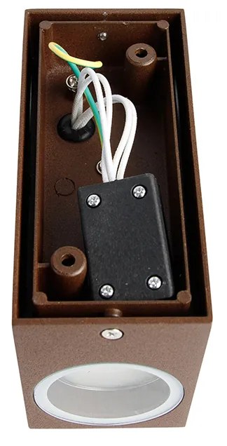 Ipari fali lámpa rozsdabarna 2-lámpás IP44 - Baleno