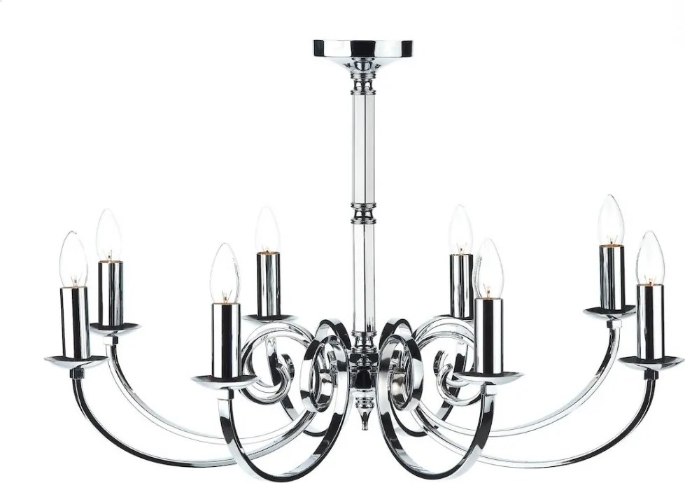 DAR LIGHTING MUR0850 MURRAY Modern Csillár Csiszolt Króm E14 IP20