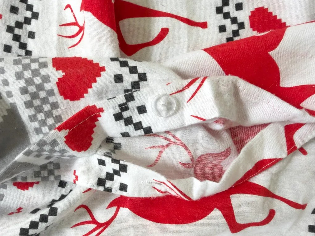 Flanel ágynemű DEER DREAMS fehér Ágyneműhuzat mérete: 70 x 90 cm | 140 x 220 cm