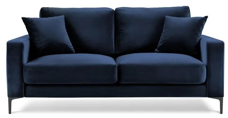 Harmony kék bársony kanapé, 158 cm - Kooko Home