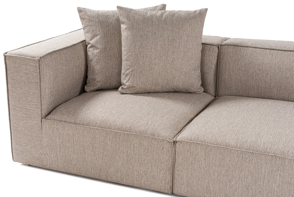 Sarokkanapé Sora (L1-O1-O1-1R-POUFFE ) - Homok Bézs