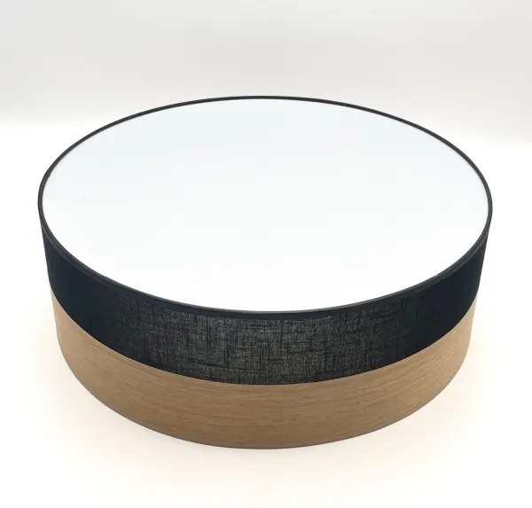 Mennyezeti lámpa SIRJA WOOD 2xE27/15W/230V átm. 45 cm fekete/tölgy