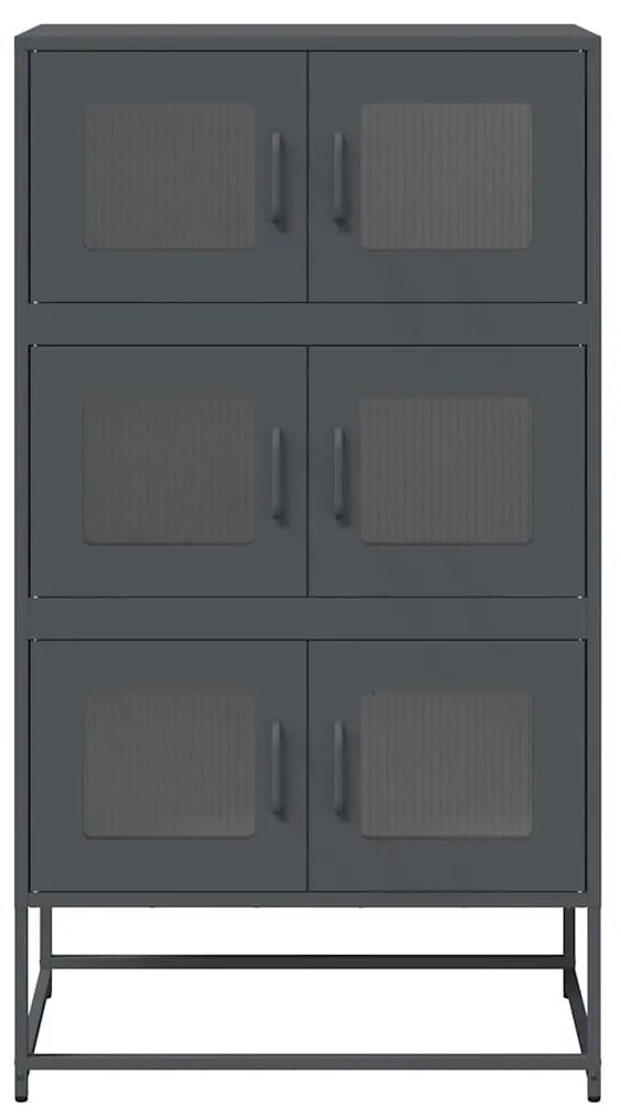 Highboard antracit 68x39x123 cm Acél