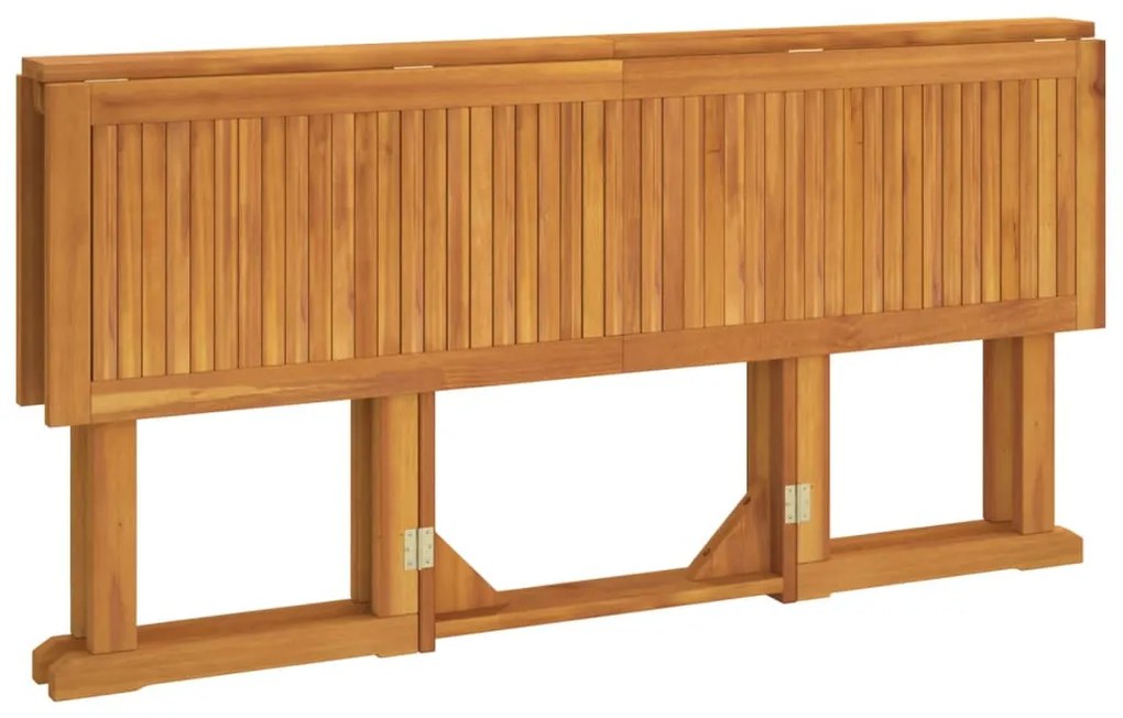 tömör tíkfa összecsukható pillangó kerti asztal 150x90x75 cm