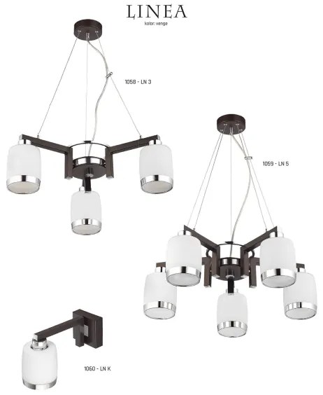Jupiter 1058 LN3 - Csillár LINEA 3xE27/60W/230V