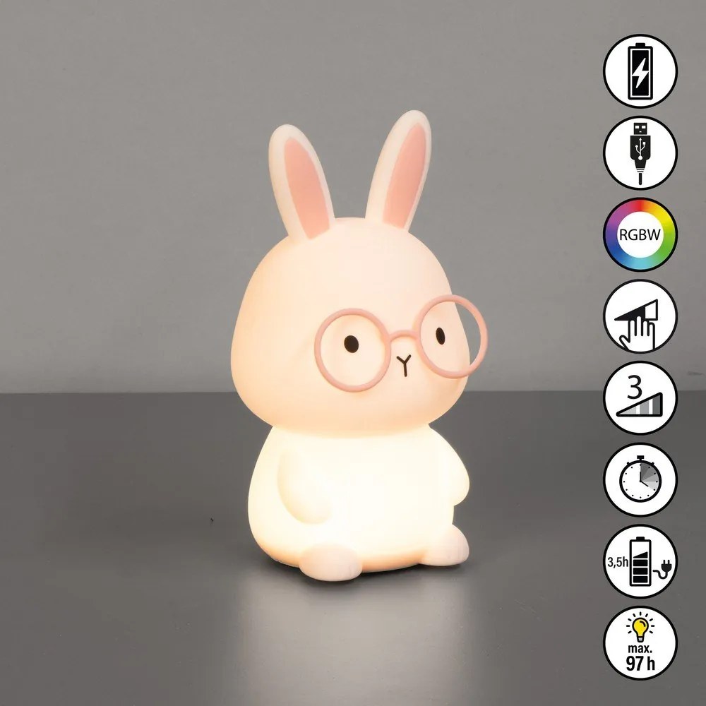 Világos rózsaszín gyerek éjjelilámpa Josie – Fischer &amp; Honsel