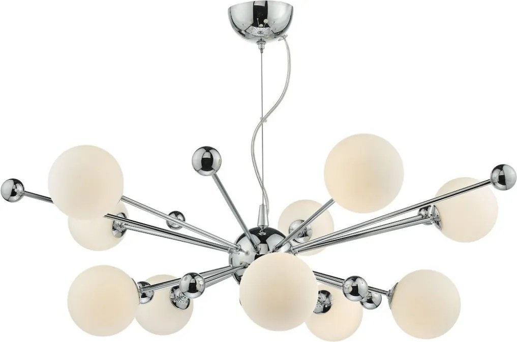 DAR LIGHTING URS2350 URSA Glamour Csillár Opál, Csiszolt króm G9 IP20