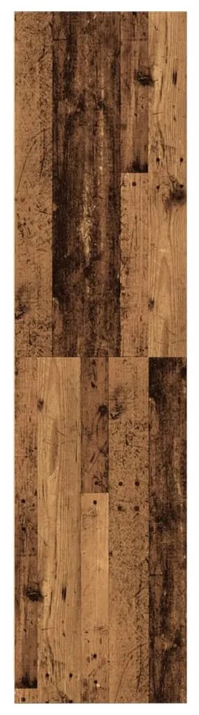 antik fa színű szerelt fa ruhásszekrény 80 x 50 x 200 cm