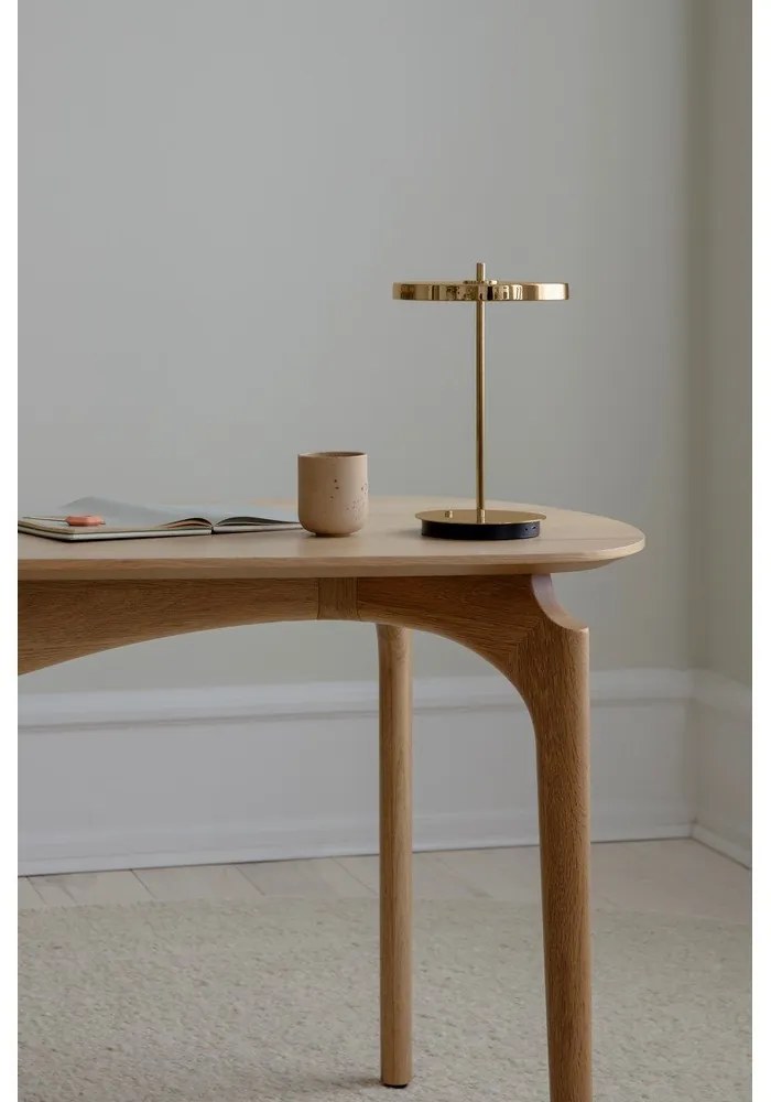 Aranyszínű LED dimmelhető asztali lámpa fém búrával (magasság 31 cm) Asteria Move – UMAGE