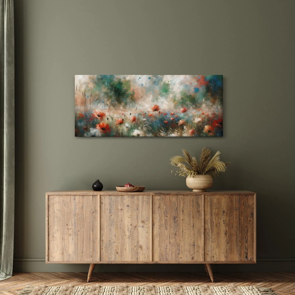 Kép – Pipacsmező absztrakciója (120x50 cm)