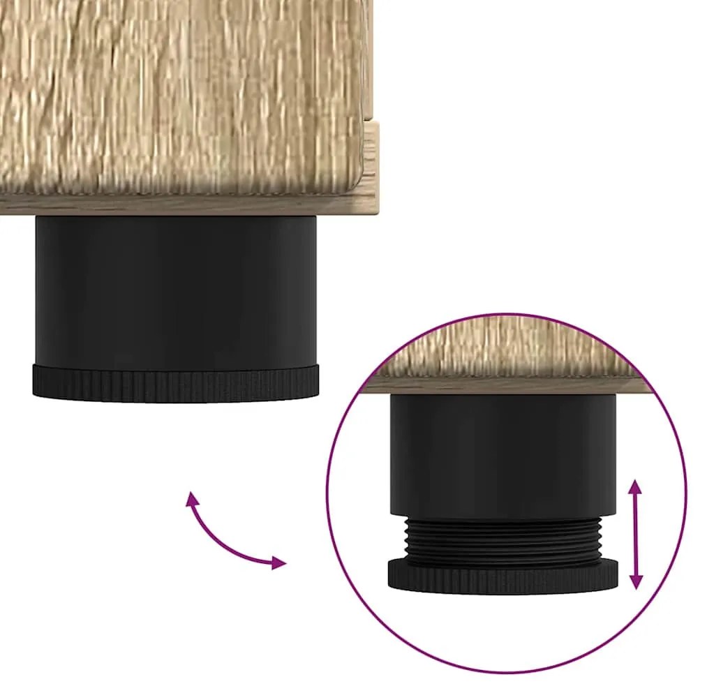 Széf fiókkal tárolóval sonoma tölgy 88.5 x 30.5 x 73 cm Faanyag