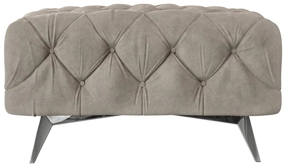 Szürkésbézs bársony lábtartó Chelsea – Ropez