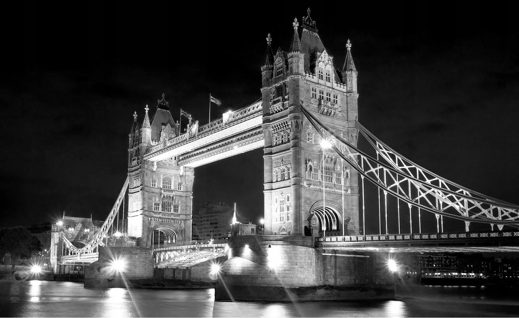 Fotótapéta London éjszaka Tower Bridge és vinil temze 208x146 +ragasztó