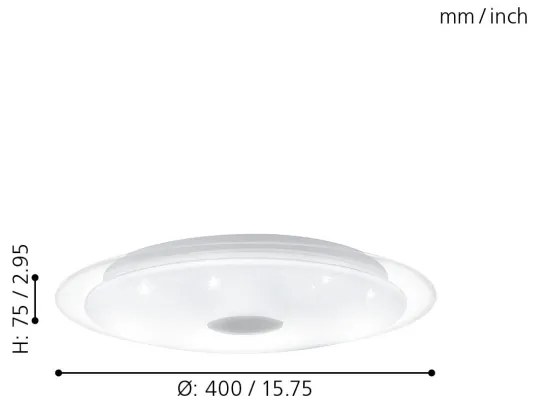 Eglo 98323 - LANCIANO LED 24W stropní stmívatelné svítidlo s DO