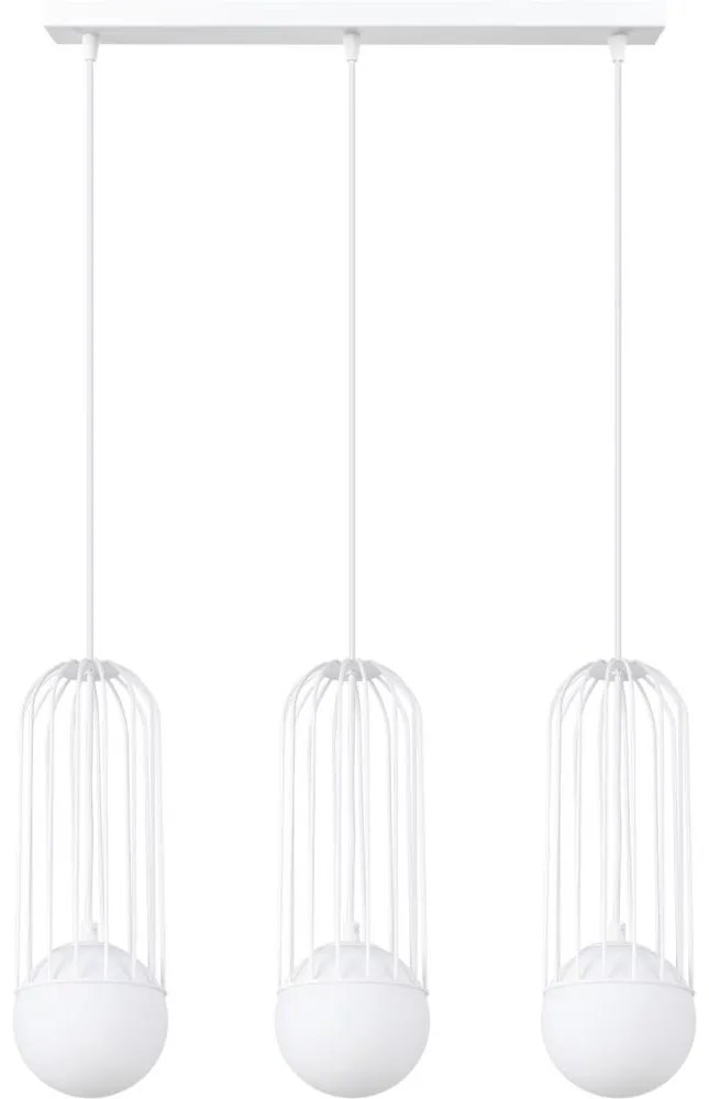 Sollux SL.1333 - Csillár zsinóron BRINA 3xG9/8W/230V fehér