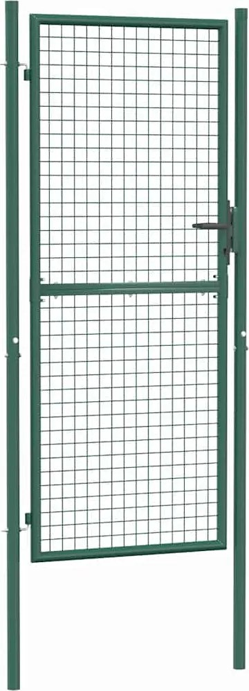 vidaXL zöld acél kerítéskapu 100 x 200 cm
