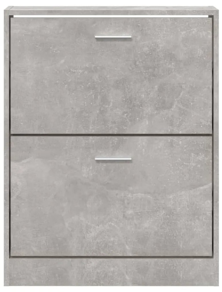 betonszürke szerelt fa cipőszekrény 59 x 17 x 81 cm