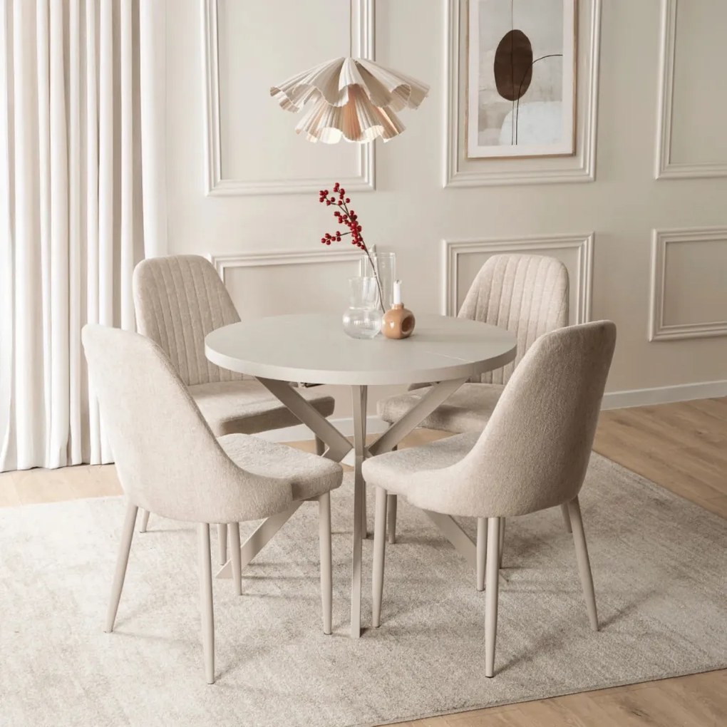 LUGO bővíthető asztal 90–190 cm, kasmír