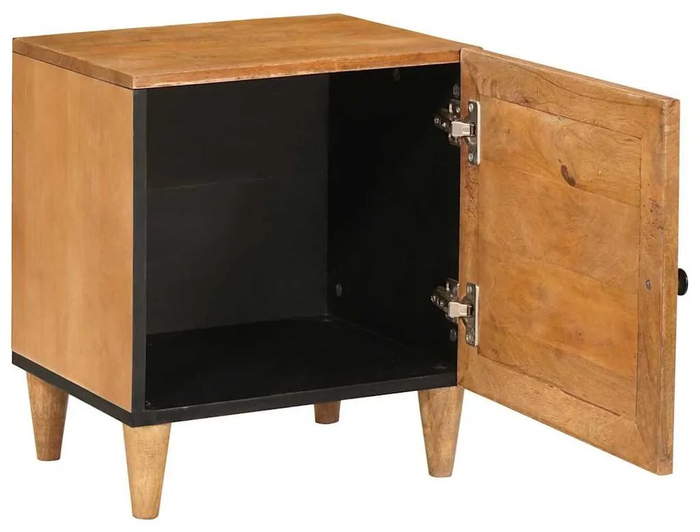 Éjjeli asztal 2 pcs Világosbarna 40 x 33 x 46 cm tömör mangófa