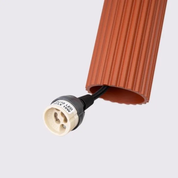 Sollux SL.1633 - Csillár zsinóron KARBON 3xGU10/10W/230V piros