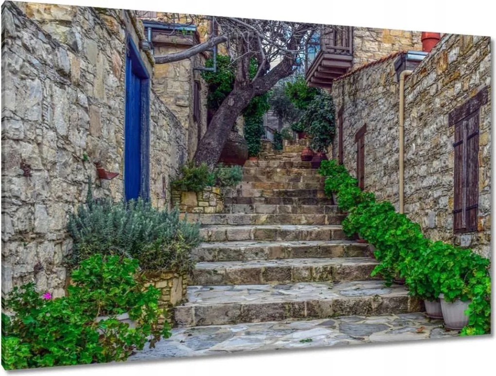 Festmények 120x80 Provence Lépcsők Kő