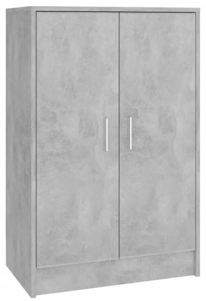 betonszürke szerelt fa cipősszekrény 60 x 35 x 92 cm