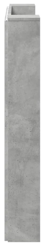 Fejtámla polcokkal Beton Szürke 120 x 16,5 x 103,5 cm Faanyag