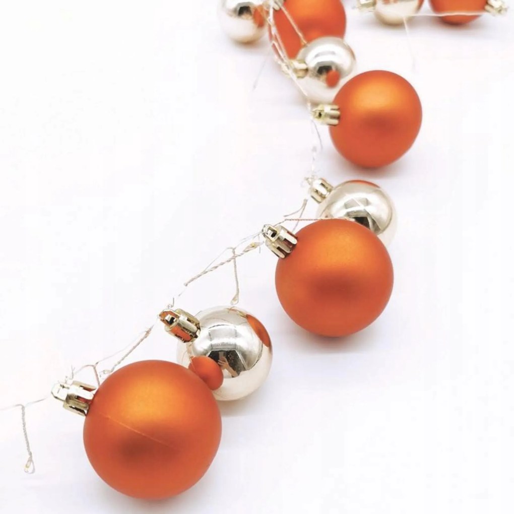 Aca Lighting 40 réz és króm izzó 80 mini Led díszlánc,