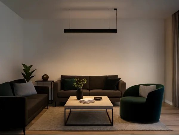 LED csillár kábelen LED/55W/230V 3000/4000/6500K 120 cm fekete