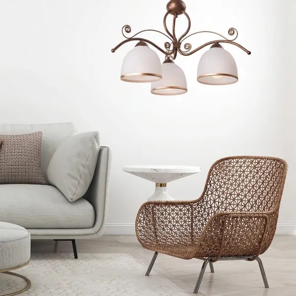 Csillár láncon RETRO II 3xE27/60W/230V