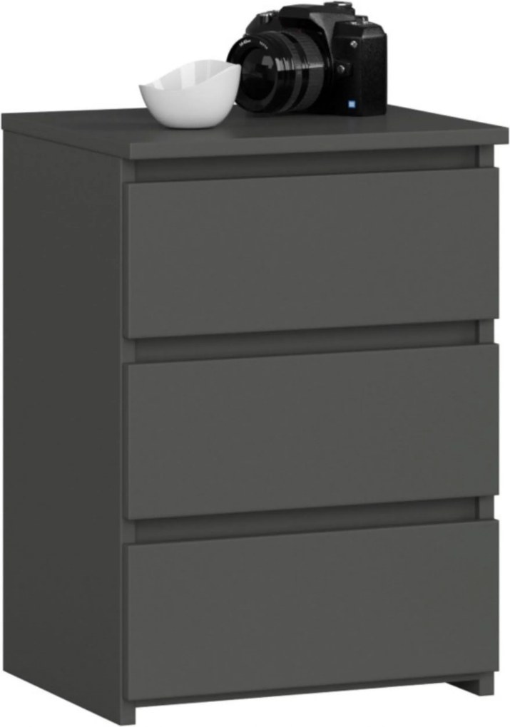 Éjjeliszekrény 40 cm CL3 grafit szürke éjjeli asztal Akd