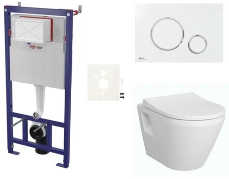 Fali WC szett SAT előtétfalas szereléshez + VitrA Integra WC SIKOSSINTRE70K