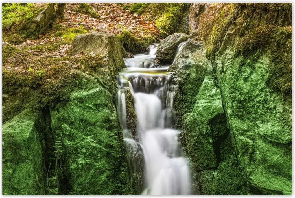 Poszterek 120x80 Vízesés Erdei zuhatag