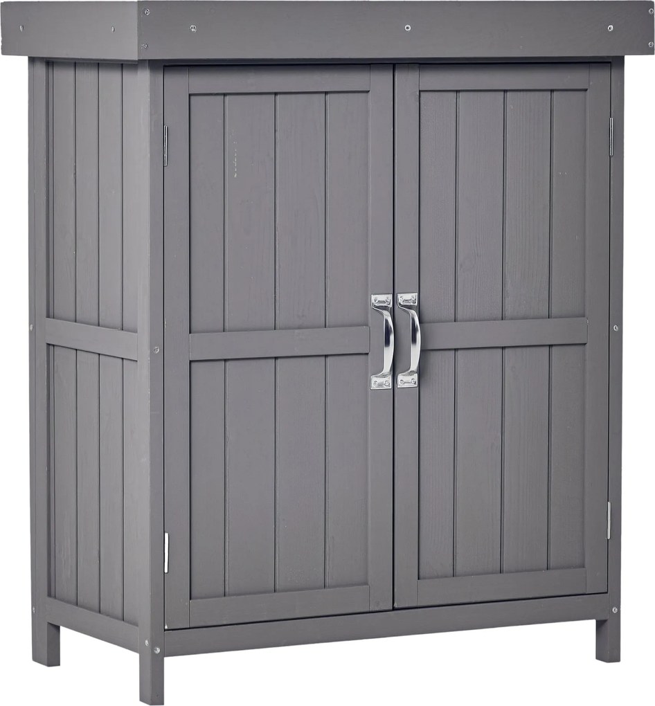 Outsunny Kerti Sátor Fenyő Fából, Időjárásálló Szerszámos Sátor 74x43x88cm, Szerszámos Sátor Két Ajtóval, 2 Rekesszel, Szerszámos Szekrény, Kerti Szer