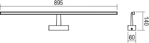Redo-01-1676 neptune fürdőszobai tükörmegvilágító lámpa 18W 982 lm 3000K Ip44