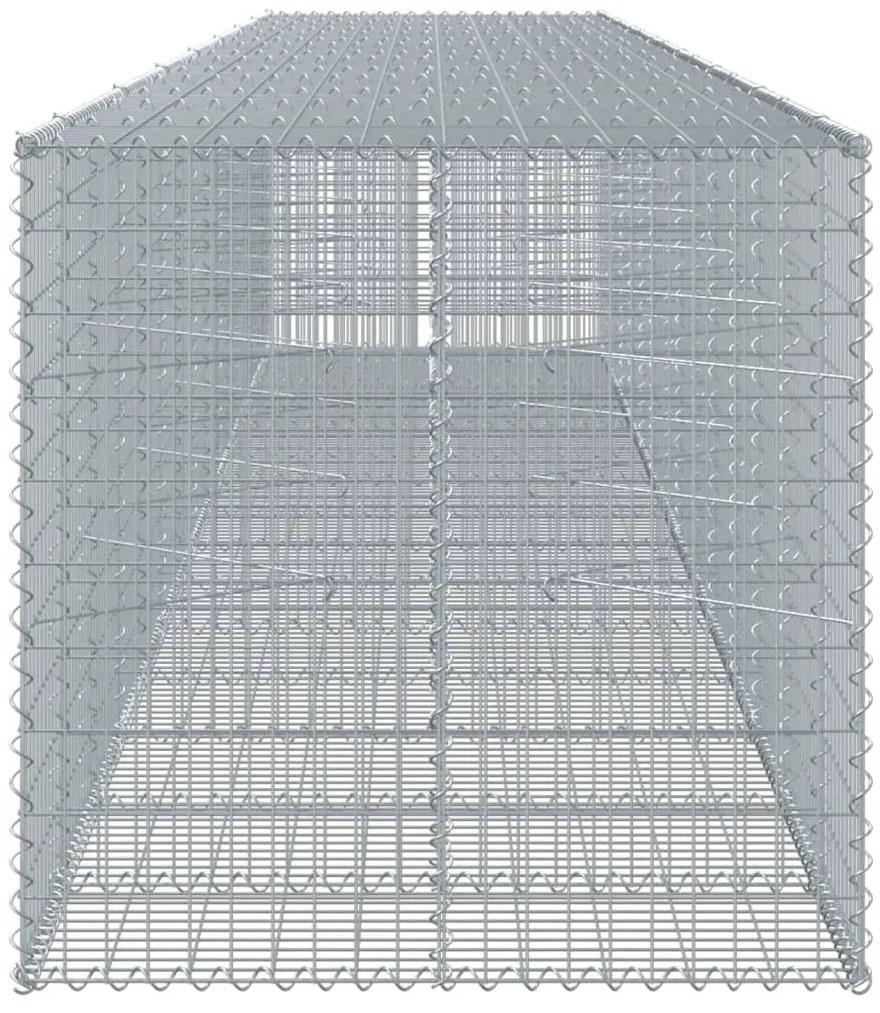 horganyzott vas gabion kosár fedéllel 750 x 100 x 100 cm