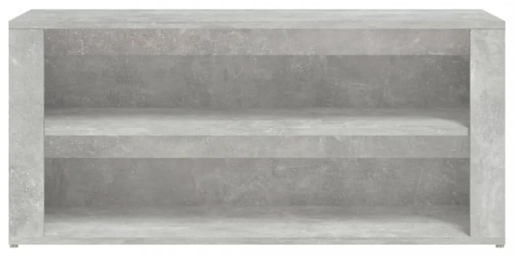 betonszürke szerelt fa cipőtartó 100x35x45 cm
