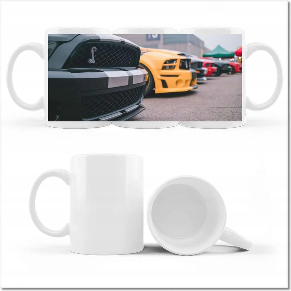 Nyomott mintás bögre Ford Mustang Autó