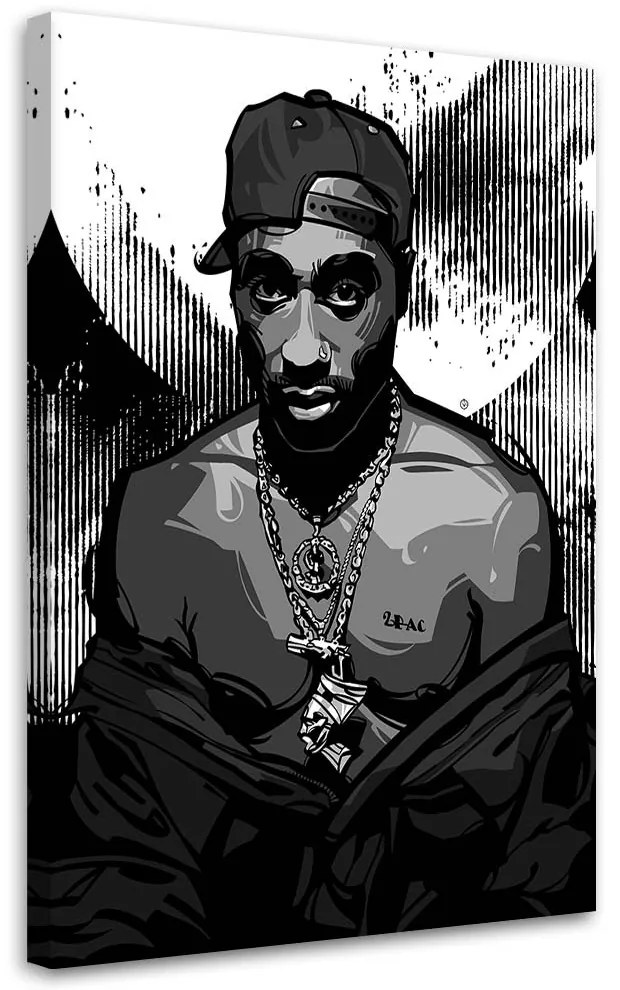 Gario Vászonkép 2Pac, Tupac Shakur - Nikita Abakumov Méret: 70 x 100 cm