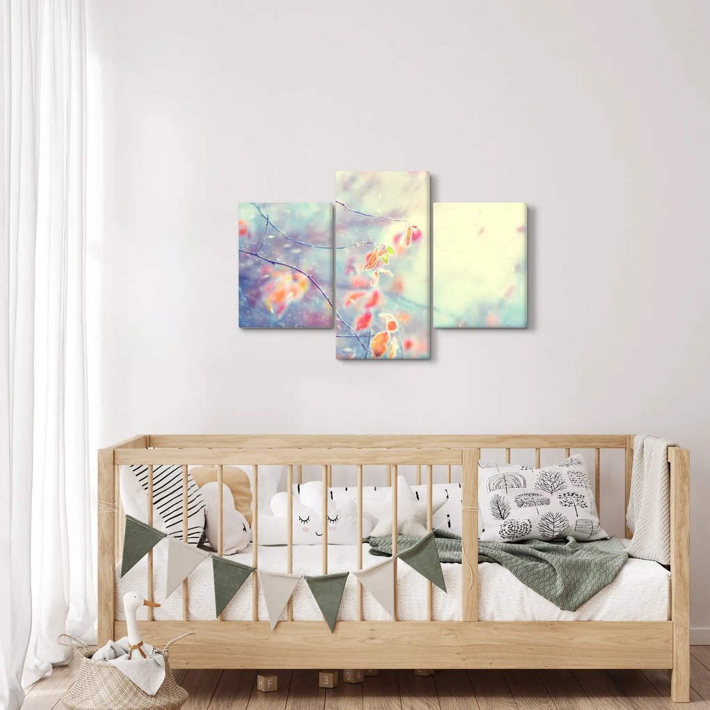 Kép - Levelek a jégben (90x60 cm)
