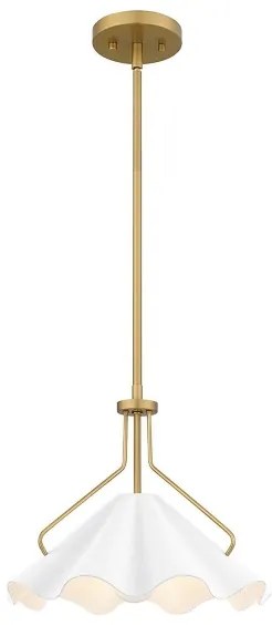 Quoizel QZ-MEJIA-1P-S-AB - Csillár rúdon MEJIA 1xE27/60W/230V átm. 35,6 cm réz