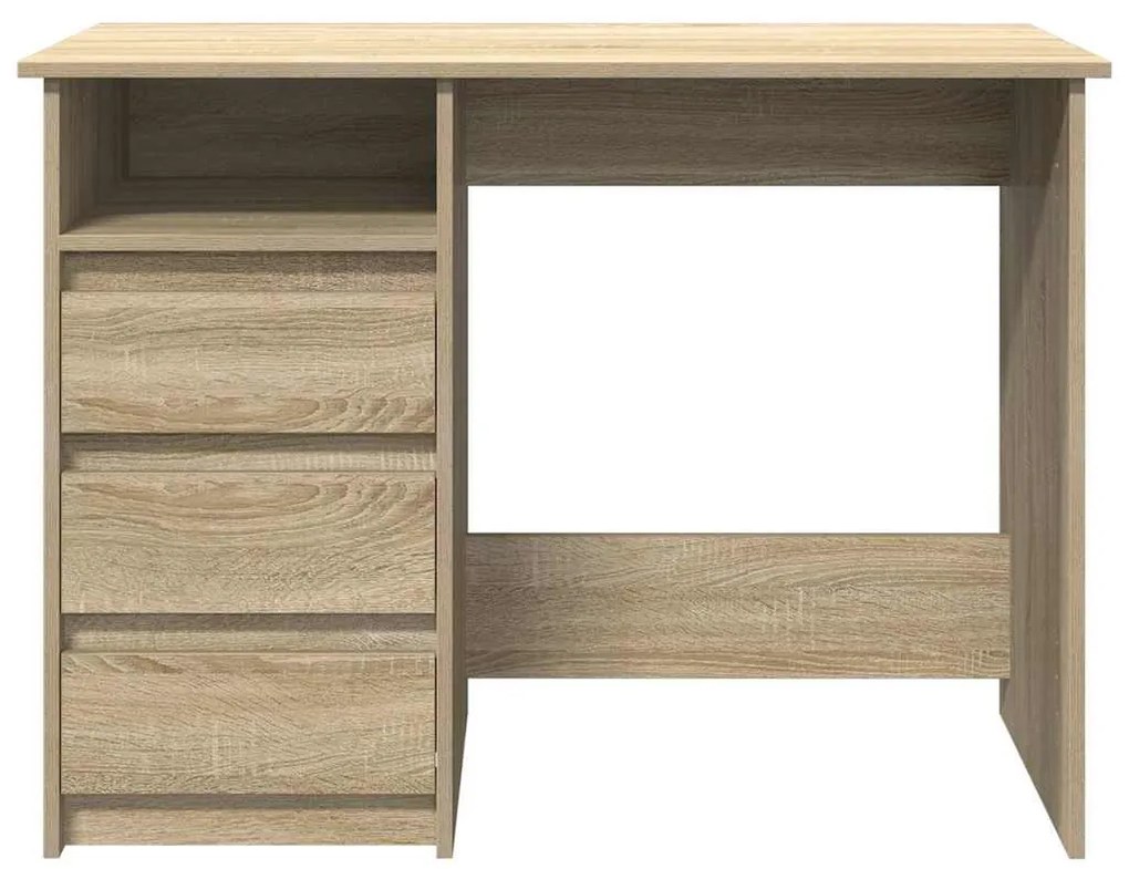 vidaXL sonoma tölgy színű szerelt fa íróasztal 102 x 50 x 75 cm