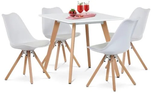 Étkezőgarnitúra Autronic 80x80 cm fehér sakk-matt 10953