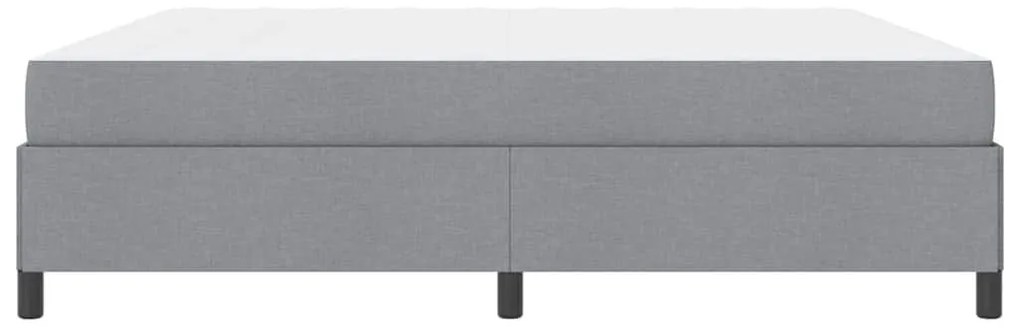 Boxrugós ágy Világosszürke és fekete 200 x 200 cm