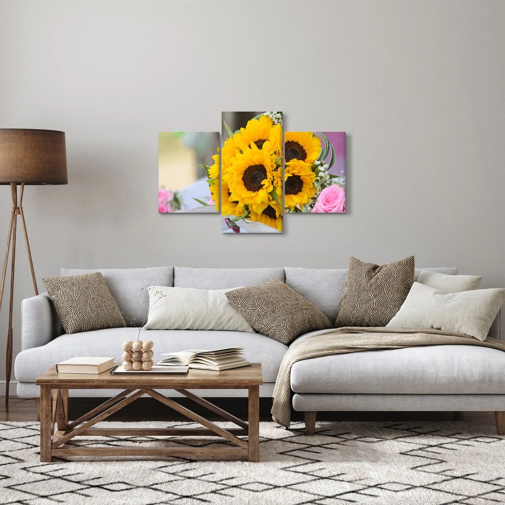 Napraforgós esküvői csokor képe (90x60 cm)