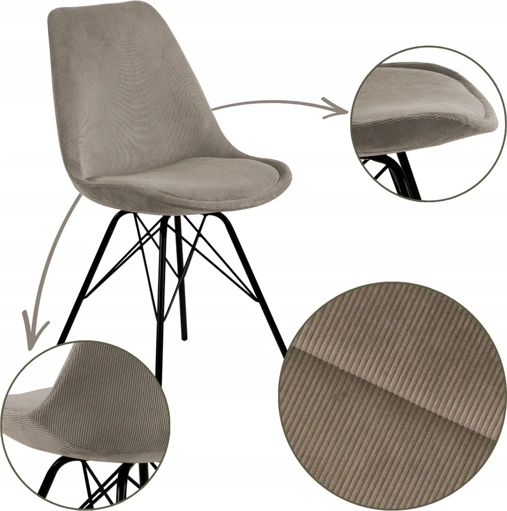 Étkezőszék Bézs konyhai kényelmes, kárpitozott háttámlával